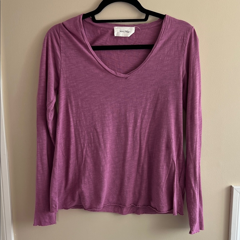 American Vintage Lavender Long Sleeve Tee